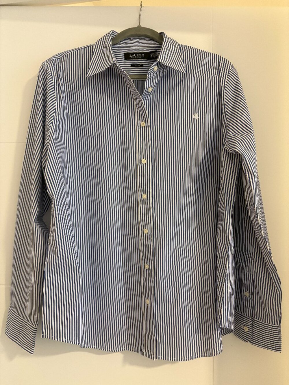 Lauren Ralph Lauren Classic Fit Striped Cotton Shirt